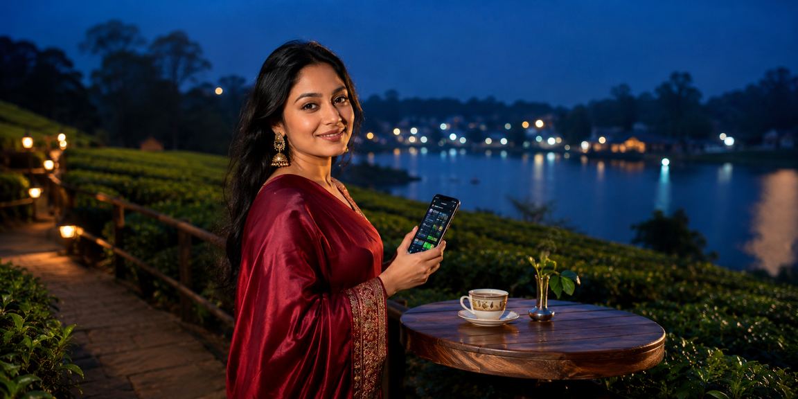 কুমিল্লায় ক্যাসিনো অ্যাপের দৃশ্য চা বাগানে